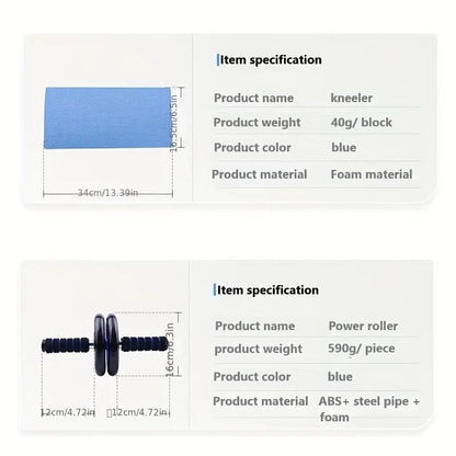 Abdominal Fitness Wheel Set Home Training (12pcs)