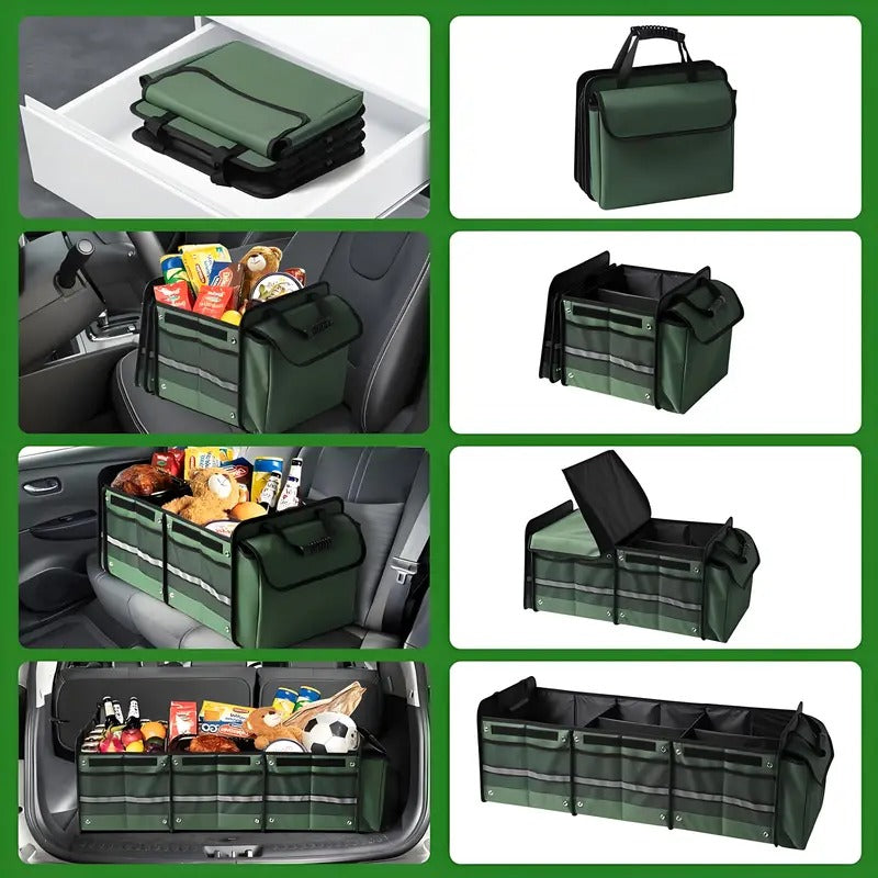 Car Storage Bag Foldable Trunk Organizer with Ice Pack