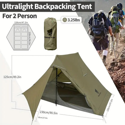 2-Person Backpacking Tent with Footprint