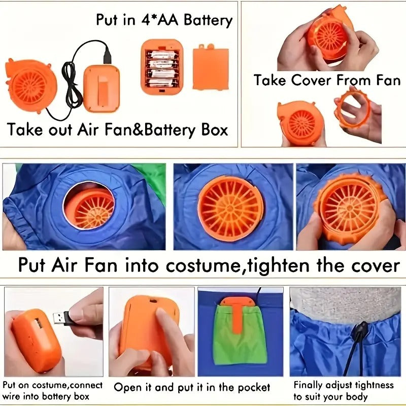 Alien Inflatable Riding Suit for Halloween Party Cosplay