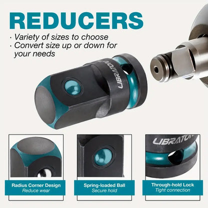 Impact Socket Adapter with Hex Drive Set (20pcs)