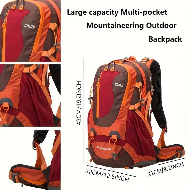 Royal Mountain Nylon Backpack with Rain Cover
