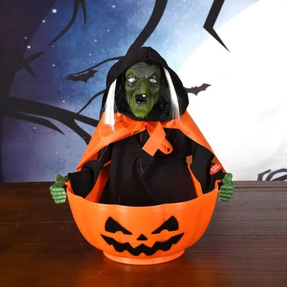 Halloween Skeleton Haunted House Decoration with Voice Control