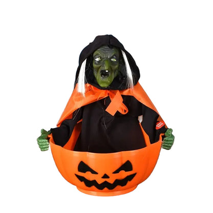 Halloween Skeleton Haunted House Decoration with Voice Control