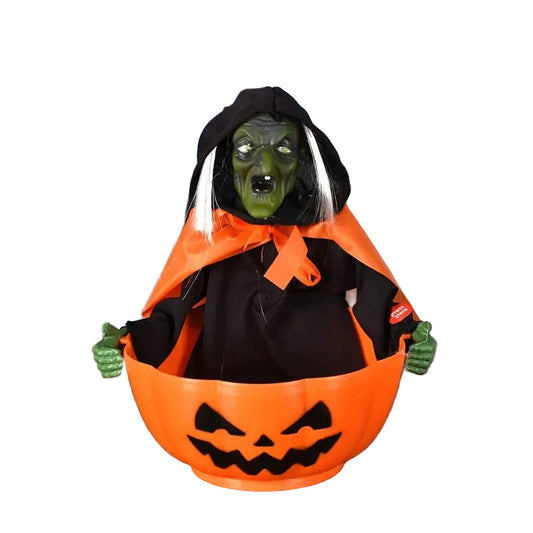 Halloween Skeleton Haunted House Decoration with Voice Control