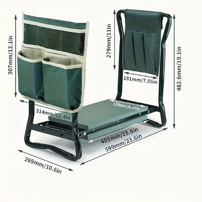 Foldable Garden Kneeler with Tool Bags (3pcs)