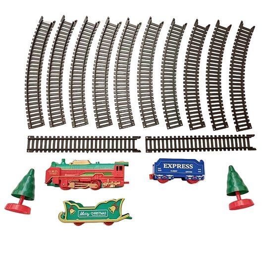 Electric Christmas Train Set with Lights and Sound