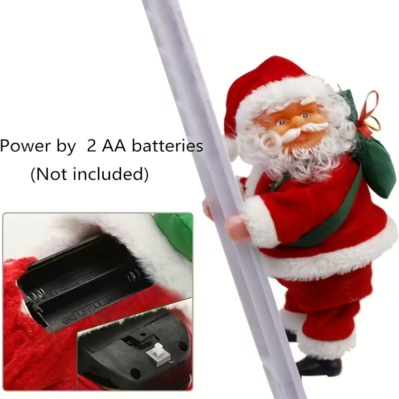 Electric Santa Claus Climbing Ladder Christmas Decoration