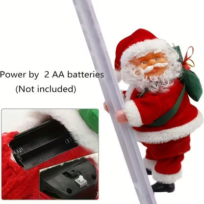 Electric Santa Claus Climbing Ladder Christmas Decoration