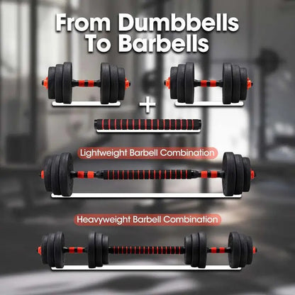7-in-1 Adjustable Dumbbell and Barbell Weight Set