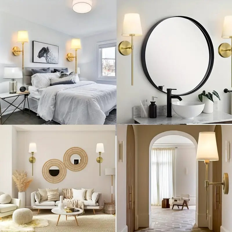 Battery Wall Sconces Set of 2 with Remote