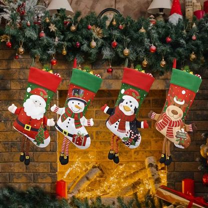 Christmas Stocking Set Holiday Decorations (4pcs)
