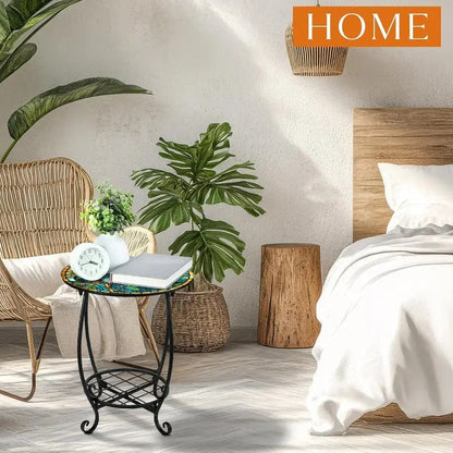 Metal Side Table Mosaic