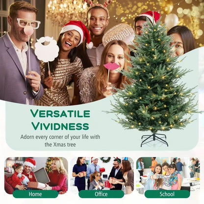 Pre-Lit Artificial Tree with Hinged Base