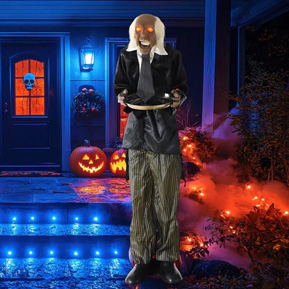 Halloween Butler Skeleton With Tray