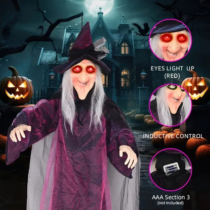 Spooky Halloween Witch Decor Voice Activated