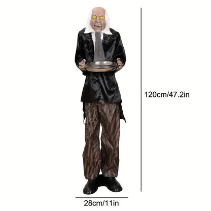 Halloween Butler Skeleton With Tray