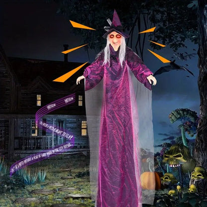 Spooky Halloween Witch Decor Voice Activated