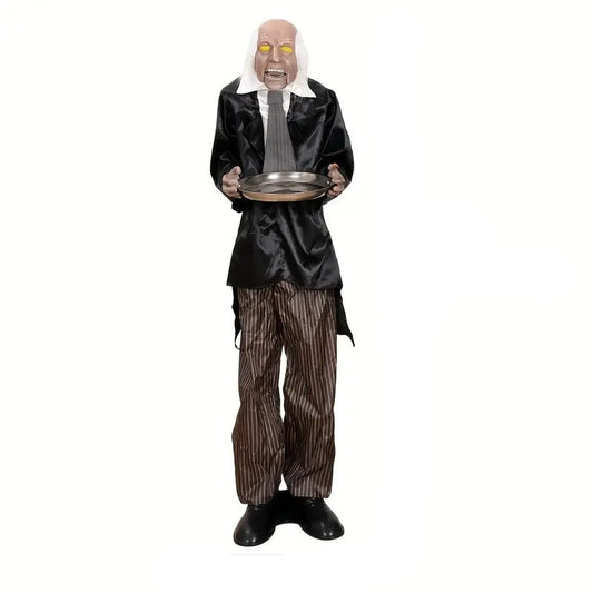Halloween Butler Skeleton With Tray