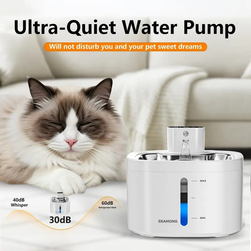 Charging Cat Wireless Water Fountain