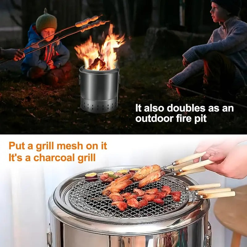 Charcoal Grill with 30 Skewers