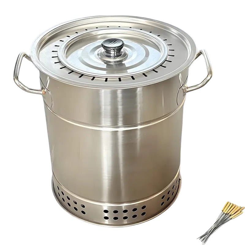 Charcoal Grill with 30 Skewers