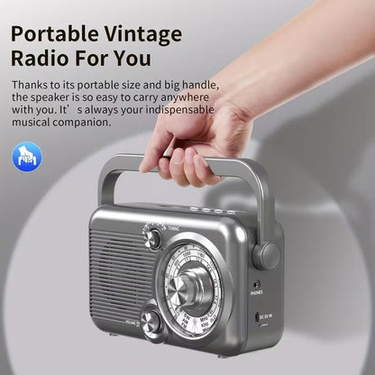 Portable AM/FM/SW Radio with USB & TF Playback