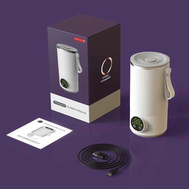 Rechargeable Heated Mixing Cup with 6 Temperature Settings