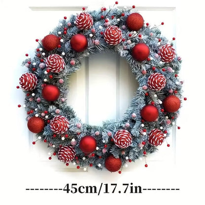 Christmas Winter Candy Cane Wreath