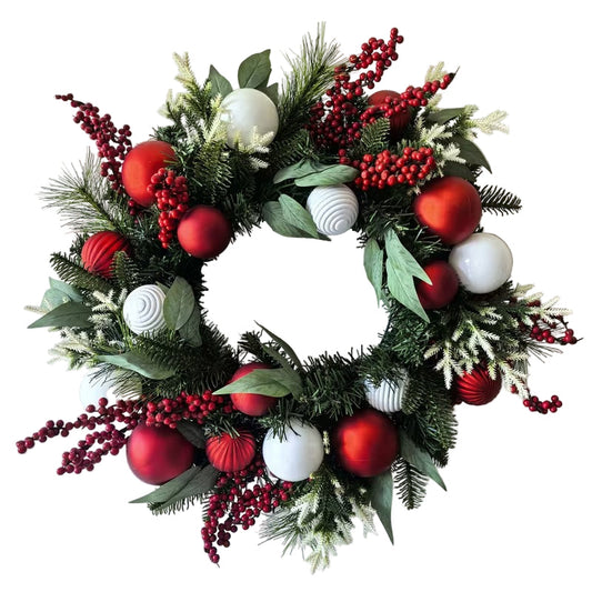 Christmas Wreath 60cm with Berries and Ornaments