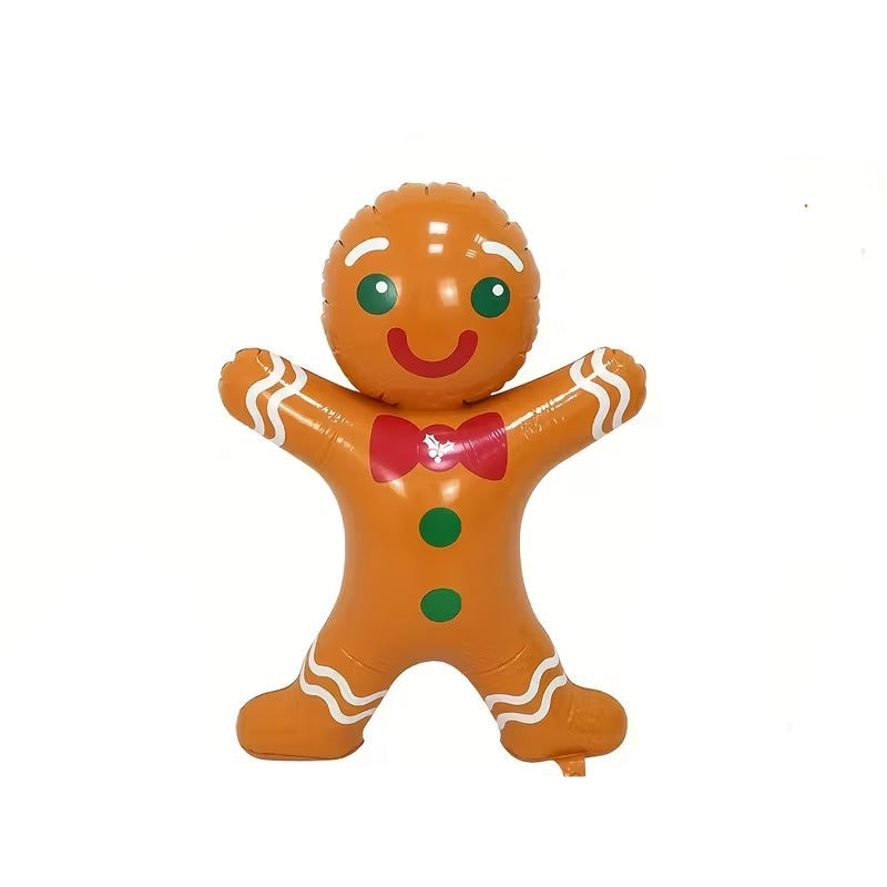 Inflatable Christmas Gingerbread & Santa Decoration