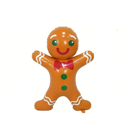 Inflatable Christmas Gingerbread & Santa Decoration