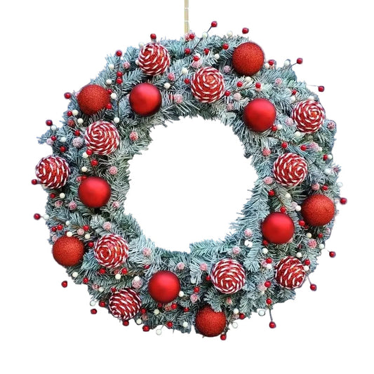 Christmas Winter Candy Cane Wreath