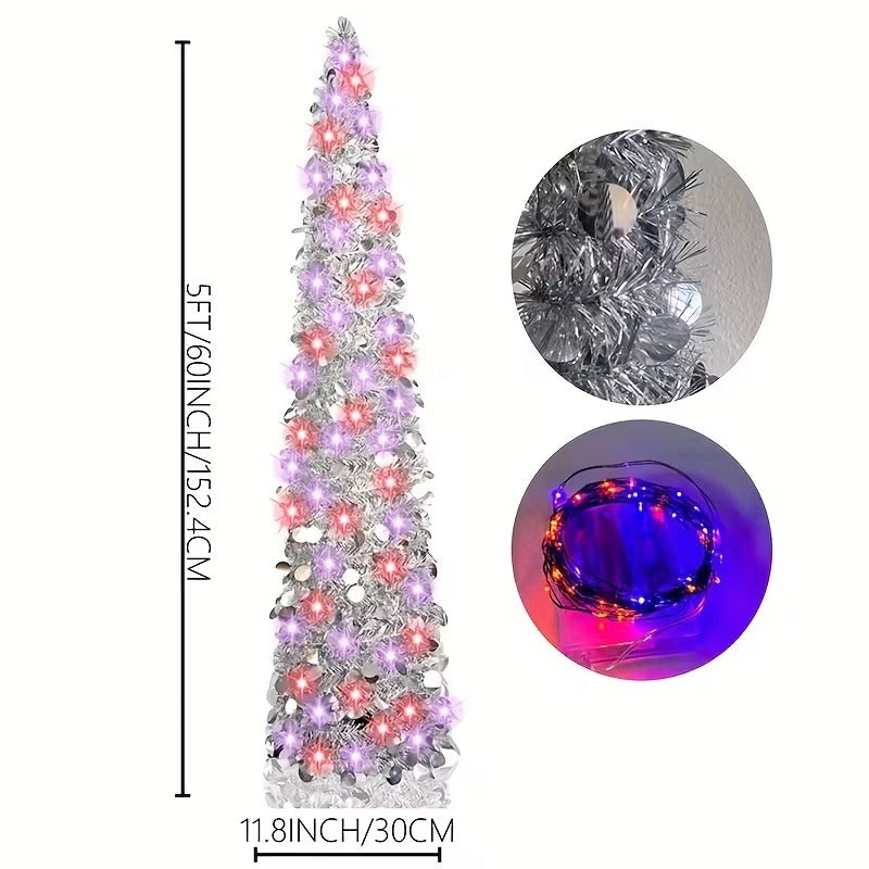 Purple Pop-Up Pencil Christmas Tree