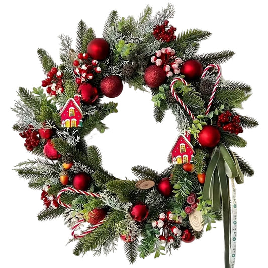 Christmas Wreath Candy Cane Wall Hanging