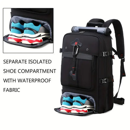 50L Hiking Backpack with Shoe Compartment