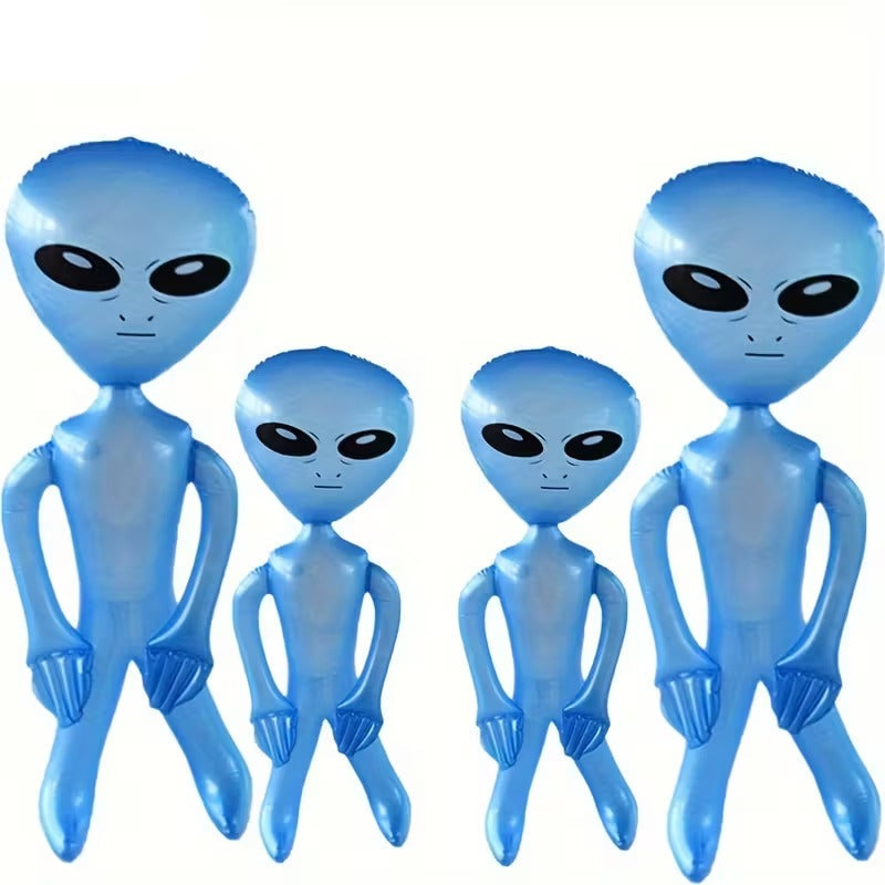 Inflatable Alien Party Figures (Set of 4)