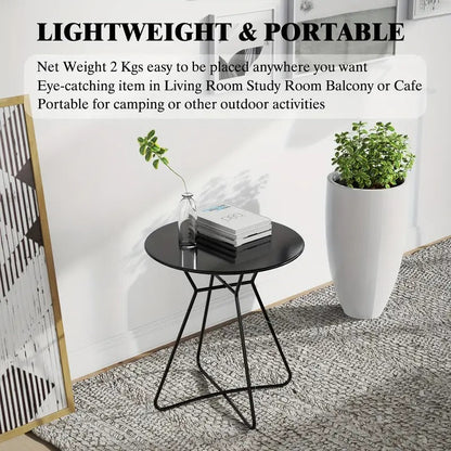 Iron Round Side Table Indoor Outdoor Use