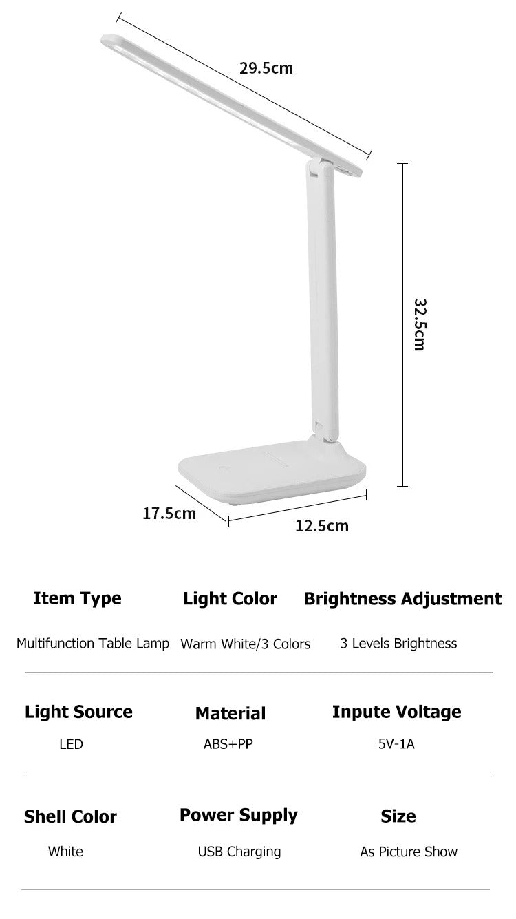 LED USB Touch Desk Lamp for Bedroom Reading