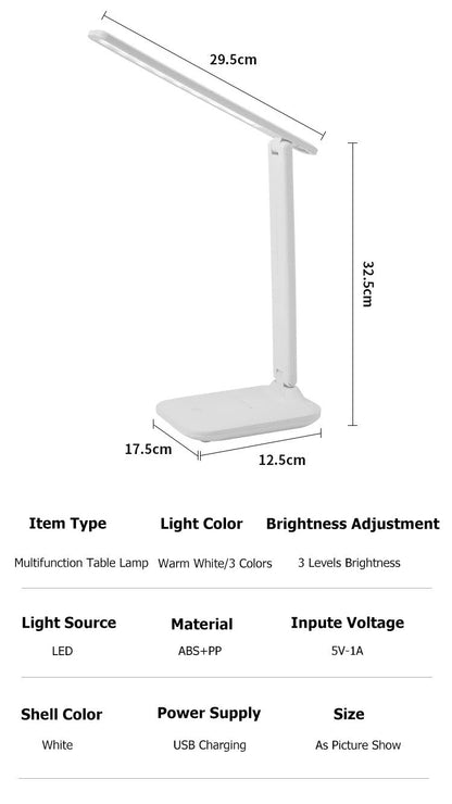 LED USB Touch Desk Lamp for Bedroom Reading