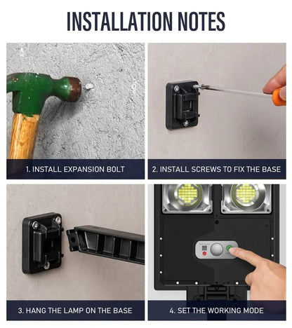 LED Solar Garden Light with Motion Sensor Remote