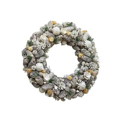 Snowman Fruit Nut Christmas Wreath