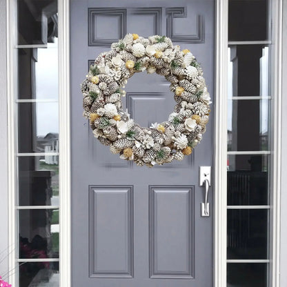 Snowman Fruit Nut Christmas Wreath
