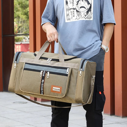 Travel Duffel Nylon Bag for Men and Women (Khaki)