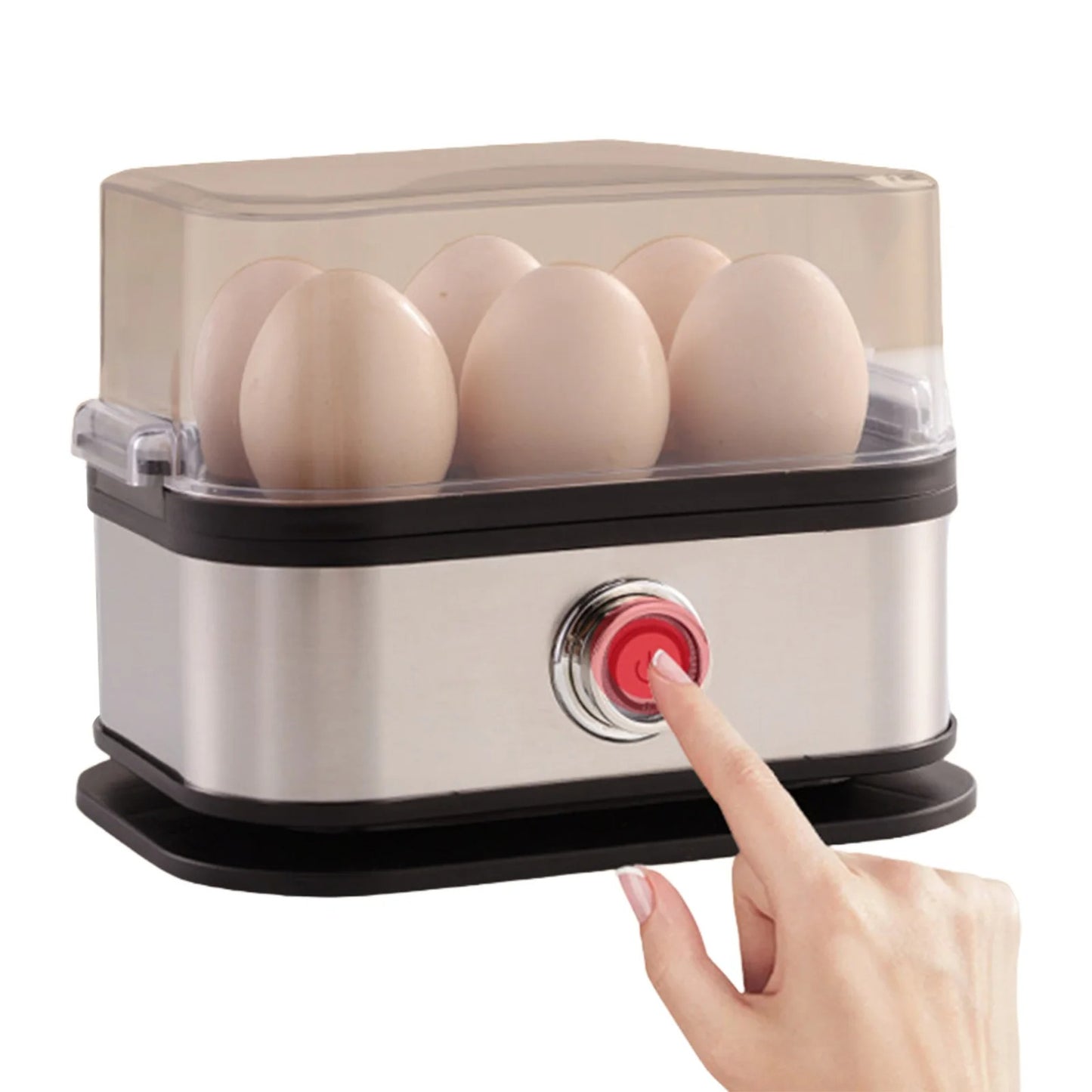 Electric Egg Cooker with 6 Egg Capacity