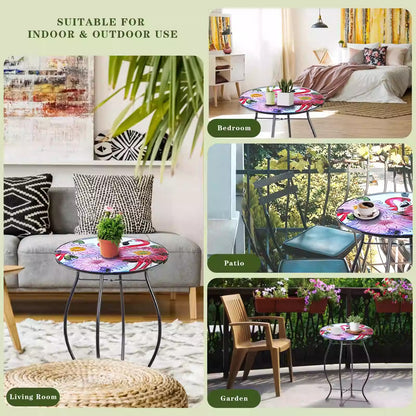 Glass Round Mini Side Table