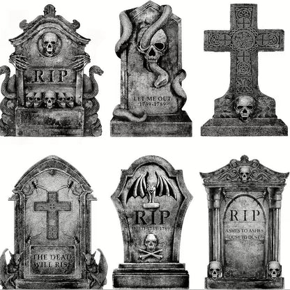 Halloween Tombstones Outdoor Graveyard Yard Signs with Stakes