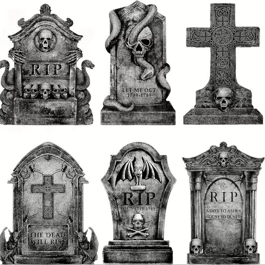 Halloween Tombstones Outdoor Graveyard Yard Signs with Stakes