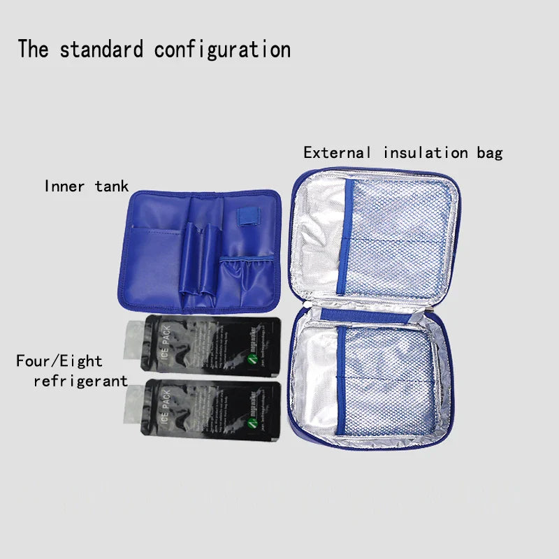 Insulin Cooler Box Portable Travel Case with Ice Bag