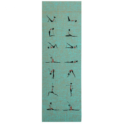 Natural Jute Yoga Mat with Durable Carry Strap